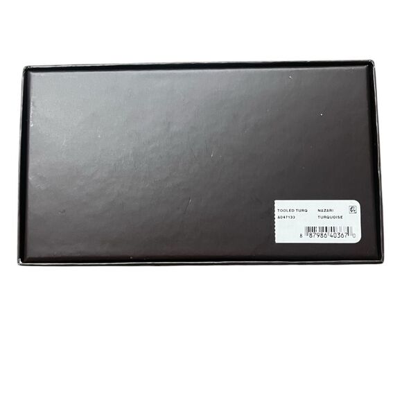 Patricia Nash Nazari Turquoise Tooled Leather Bifold Wallet NEW With Gift Box - Picture 8 of 8